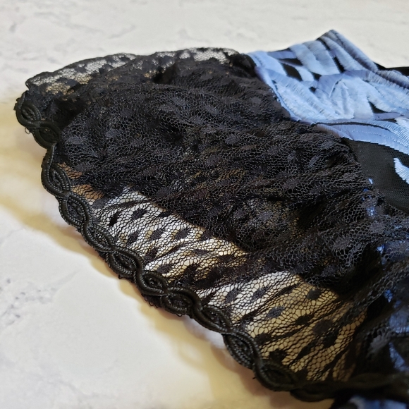 Foxiedox Rosabel Embroidered Midi Sheath Dress Blue Black Large NWT - Picture 6 of 11